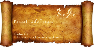 Knipl Józsua névjegykártya